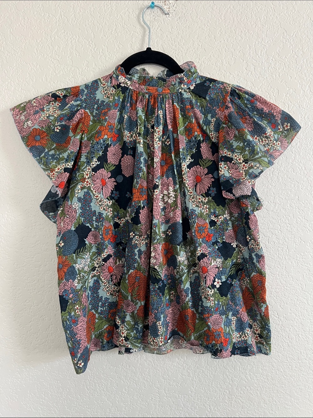 Travota Birds Of Paradis Carla Highneck Short In Bramble Print . Size XS - Picture 5 of 11